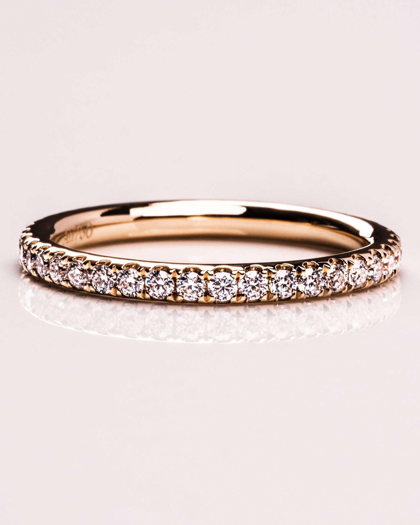 0.72 CT Round Cut Moissanite Full Eternity Wedding Band