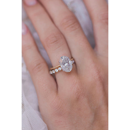 4.0 CT Oval Solitaire Moissanite Engagement Ring