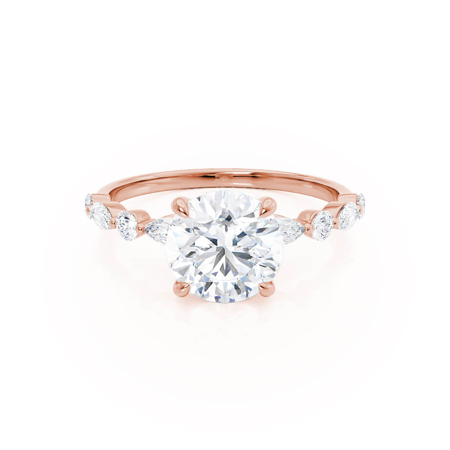 1.0 CT Round Shaped Moissanite Solitaire Style Engagement Ring