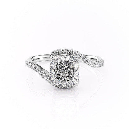 2.54 CT Cushion Cut By Pass Moissanite Engagement Ring