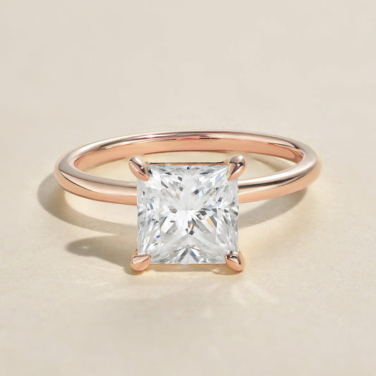 1.18 CT Princess Cut Solitaire Moissanite Engagement Ring