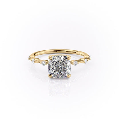 2.54 CT Cushion Cut Dainty Moissanite Engagement Ring