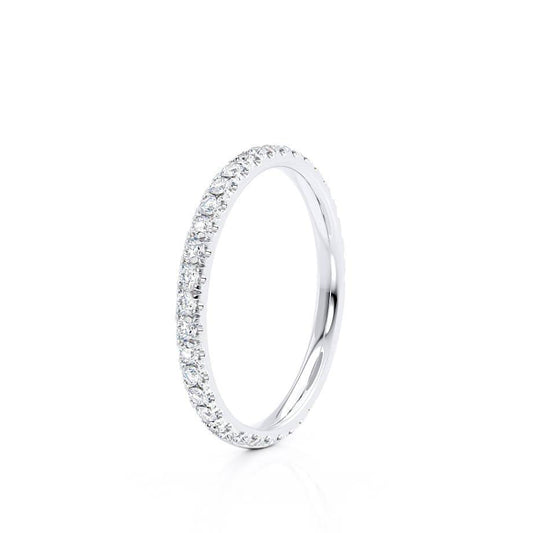 0.21 CT Round Shaped Moissanite Full Eternity Style Wedding Band