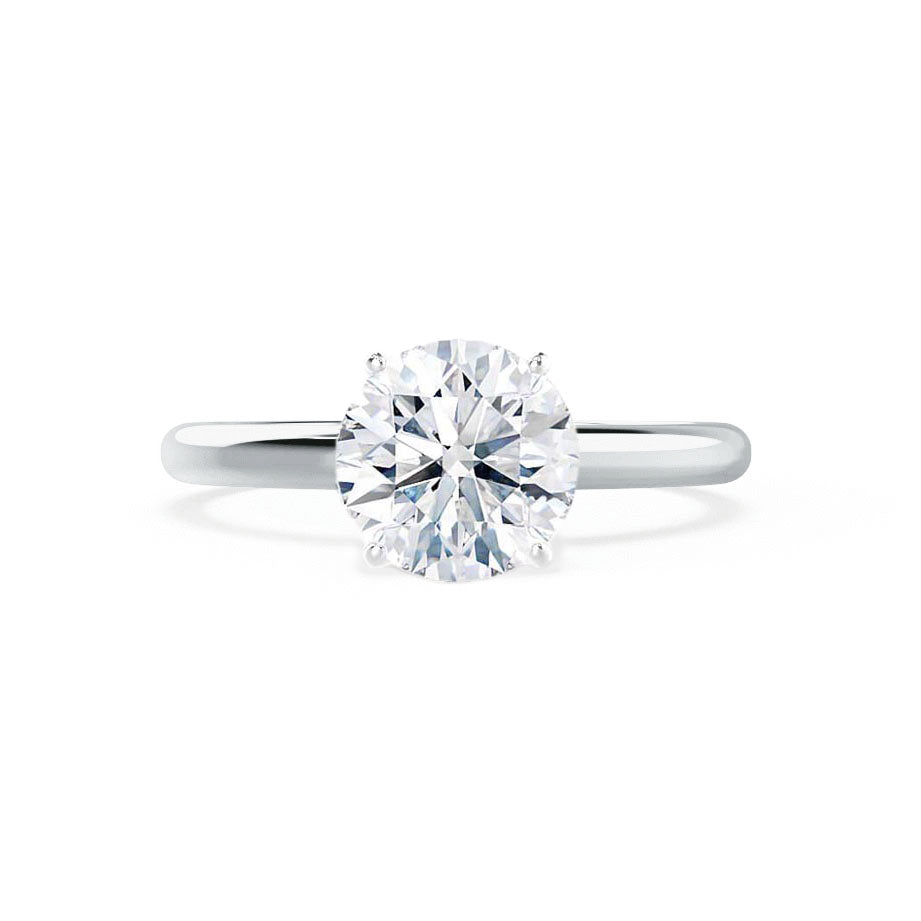 1.20 CT Round Shaped Moissanite Solitaire Style Engagement Ring