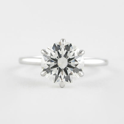 1.0 CT Round Solitaire Style Moissanite Engagement Ring