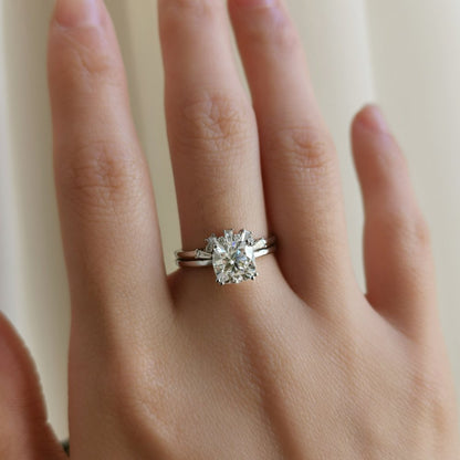 1.50 CT Cushion Shaped Moissanite Solitaire Engagement Ring