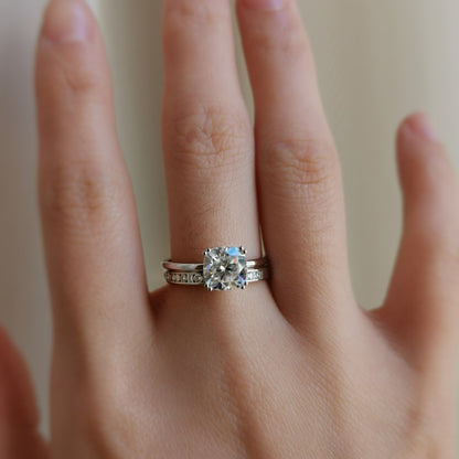 1.50 CT Cushion Shaped Moissanite Solitaire Engagement Ring