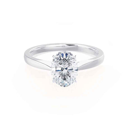 1.50 CT Oval Shaped Moissanite Solitaire Engagement Ring