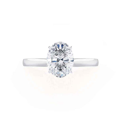 1.50 CT Oval Shaped Moissanite Solitaire Engagement Ring