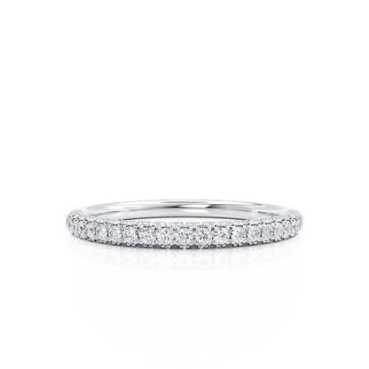 0.49 CT Round Shaped Moissanite Full Eternity Style Wedding Band