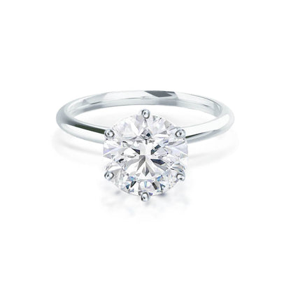 2.20 CT Round Shaped Moissanite Solitaire Engagement Ring