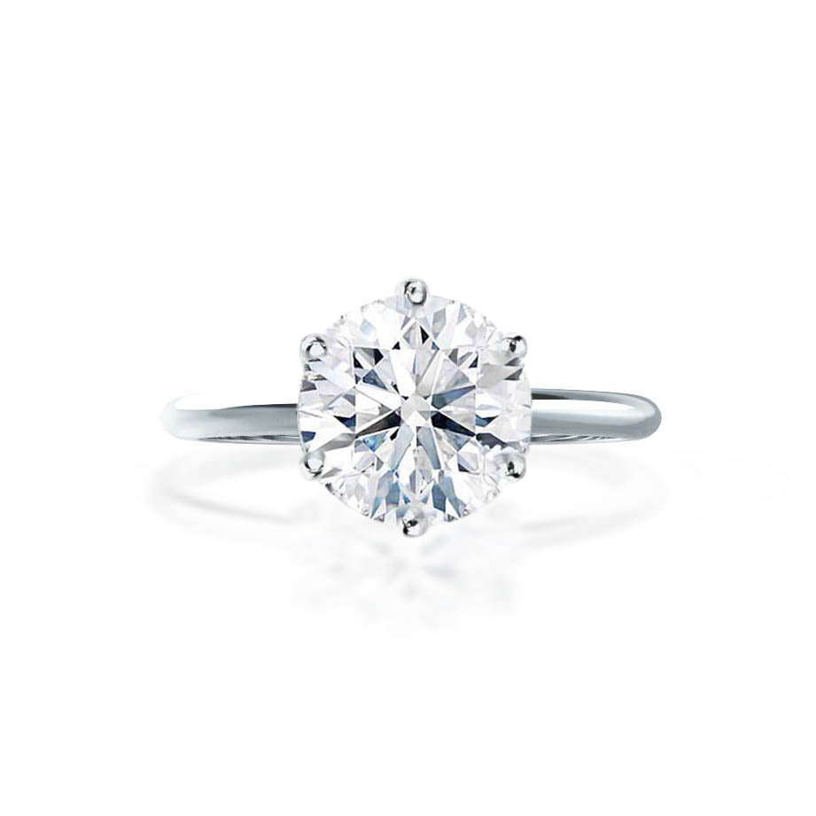 2.20 CT Round Shaped Moissanite Solitaire Engagement Ring