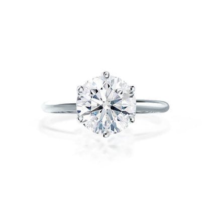 2.20 CT Round Shaped Moissanite Solitaire Engagement Ring