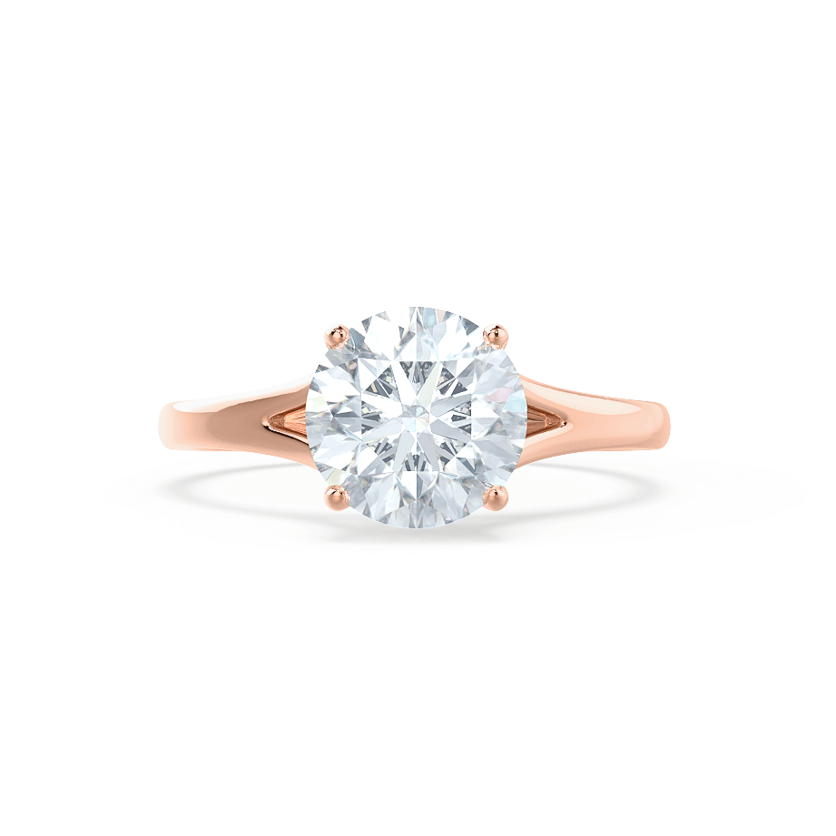 0.50 CT Round Shaped Moissanite Solitaire Engagement Ring