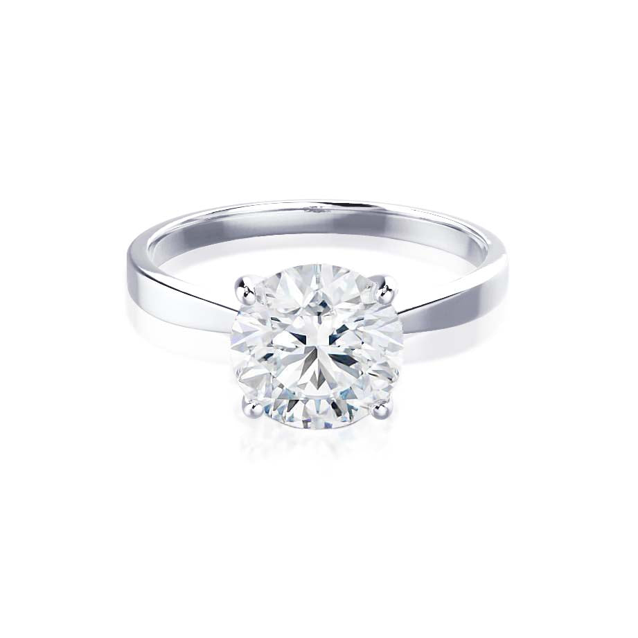 1.50 CT Round Shaped Moissanite Solitaire Engagement Ring