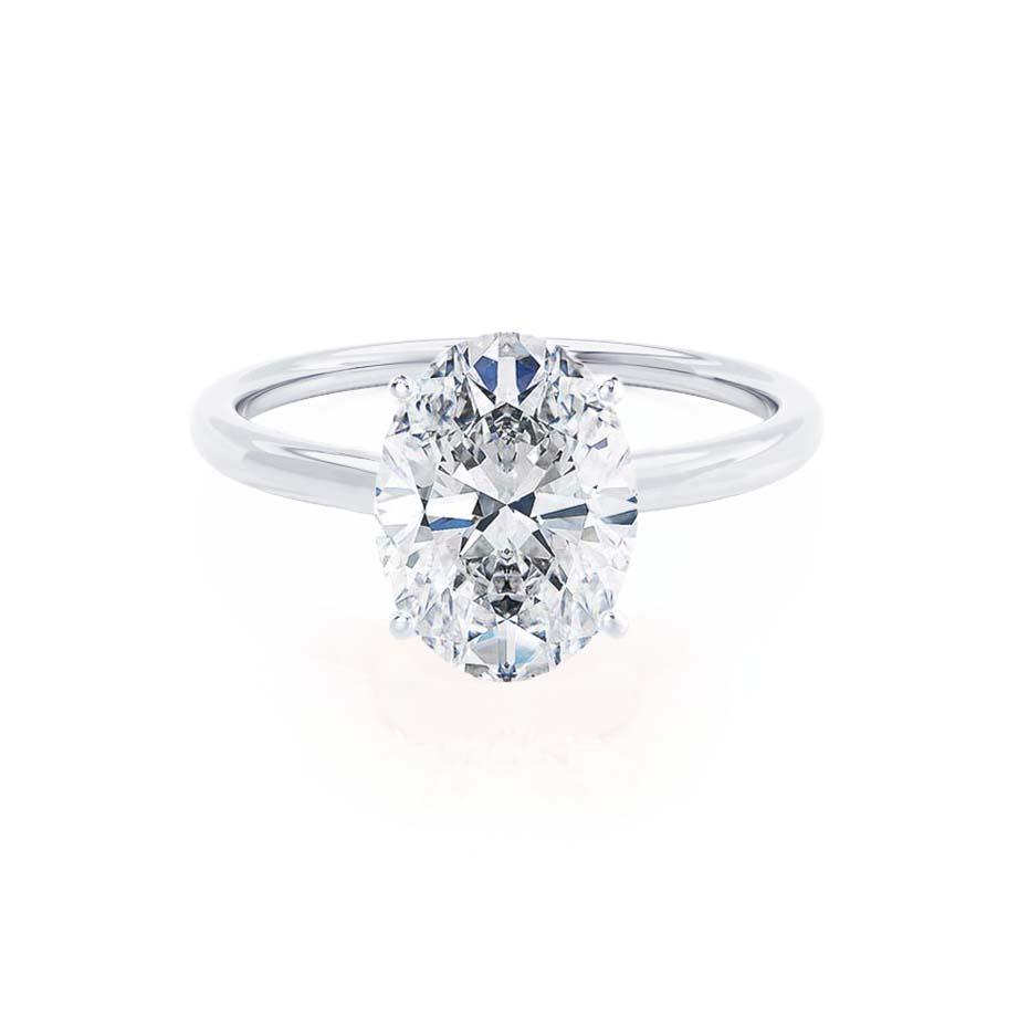 1.50 CT Oval Shaped Moissanite Solitaire Engagement Ring