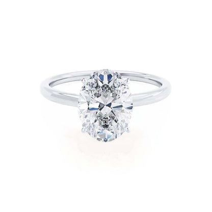 1.50 CT Oval Shaped Moissanite Solitaire Engagement Ring