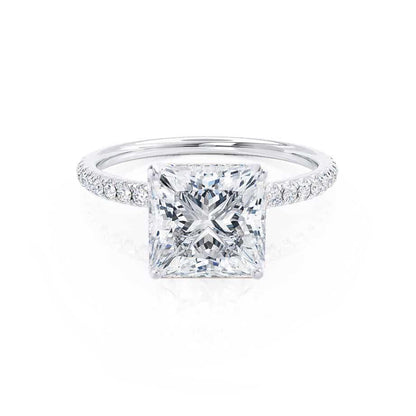 1.50 CT Princess Shaped Moissanite Solitaire Engagement Ring