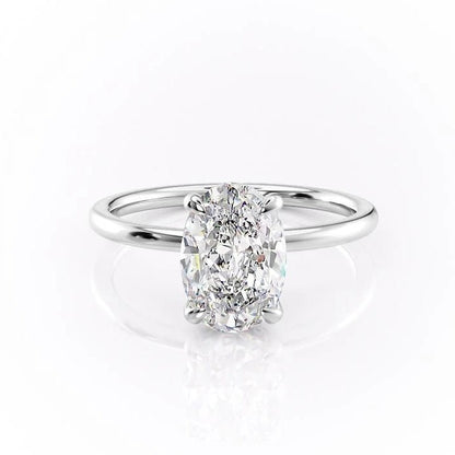 2.72 CT Oval Cut Solitaire Moissanite Engagement Ring