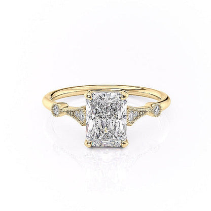 1.04 CT Radiant Cut Solitaire Moissanite Engagement Ring