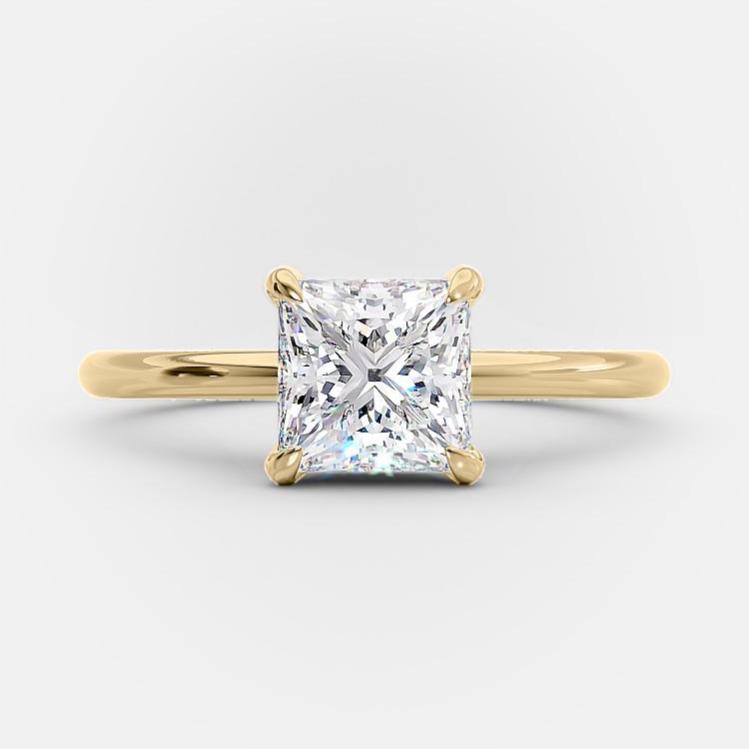 1.5 CT Princess Solitaire Style Moissanite Engagement Ring