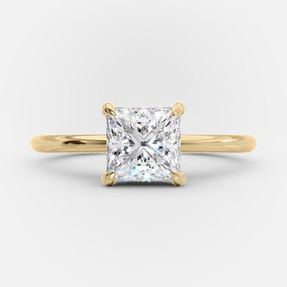 1.5 CT Princess Solitaire Style Moissanite Engagement Ring