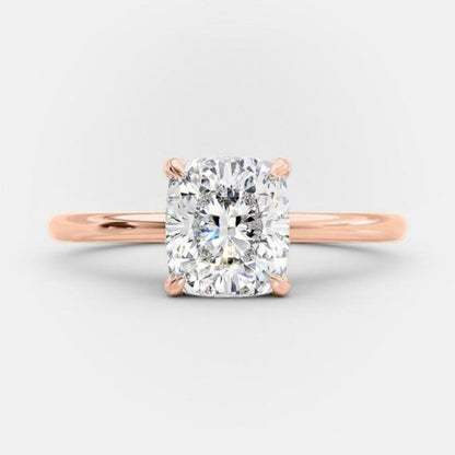 2.70 CT Elongated Cushion Cut Solitaire Moissanite Engagement Ring