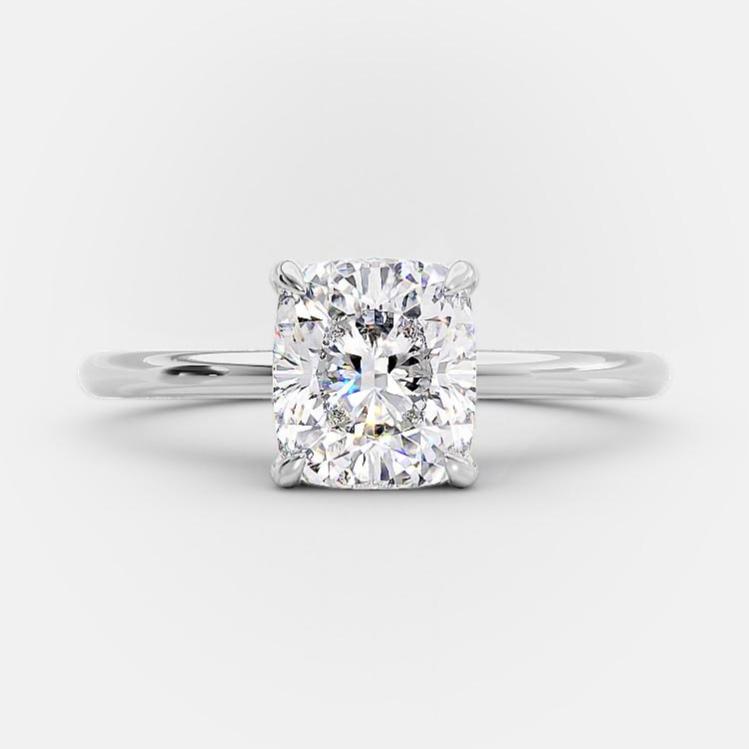 2.70 CT Elongated Cushion Cut Solitaire Moissanite Engagement Ring