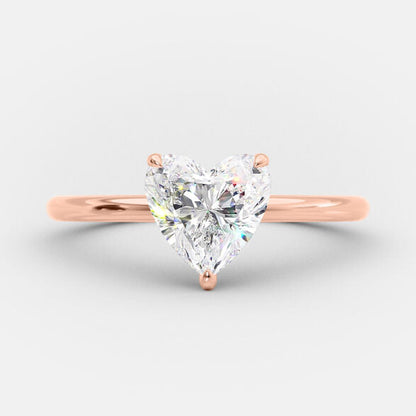 1.10 CT Heart Cut Solitaire Moissanite Engagement Ring