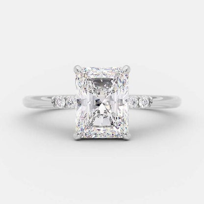 2.43 CT Radiant Cut Solitaire Style Moissanite Engagement Ring