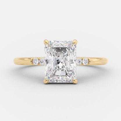 2.43 CT Radiant Cut Solitaire Style Moissanite Engagement Ring