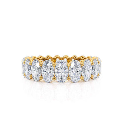 5.46 CT Oval Shaped Moissanite Full Eternity Style Wedding Band