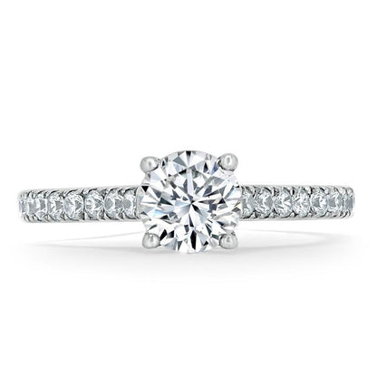 0.75 CT Round Cut Solitaire Moissanite Engagement ring