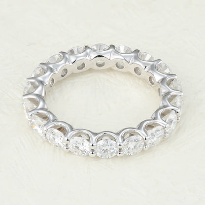 1.80 CT Round Shaped Moissanite Full Eternity Wedding Band