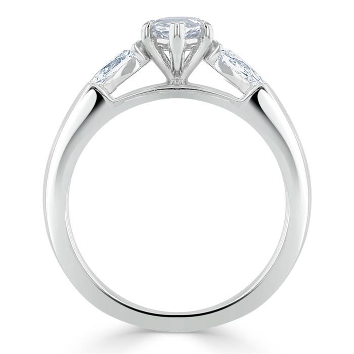 0.75 CT Marquise Cut Three Stone Moissanite Engagement Ring