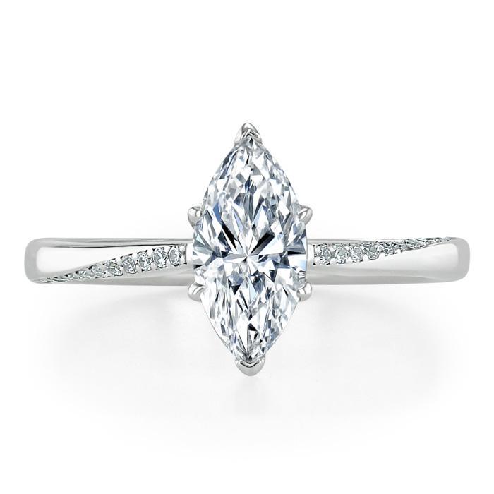 1.0 CT Marquise Cut Solitaire Moissanite Engagement Ring