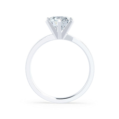 1.50 CT Round Shaped Moissanite Solitaire Style Engagement Ring